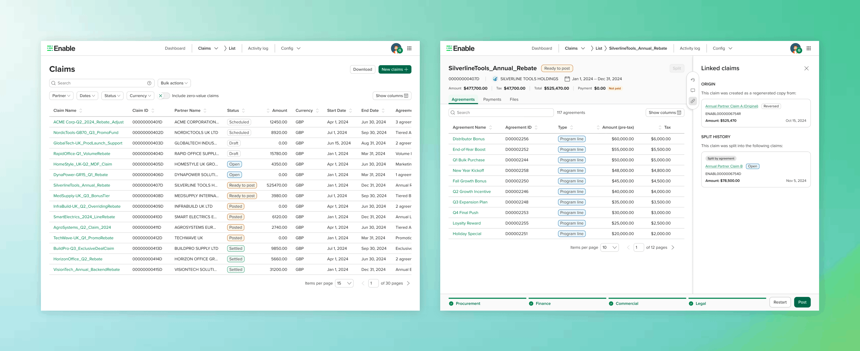 Enable Claims — Redesigned claim detail page