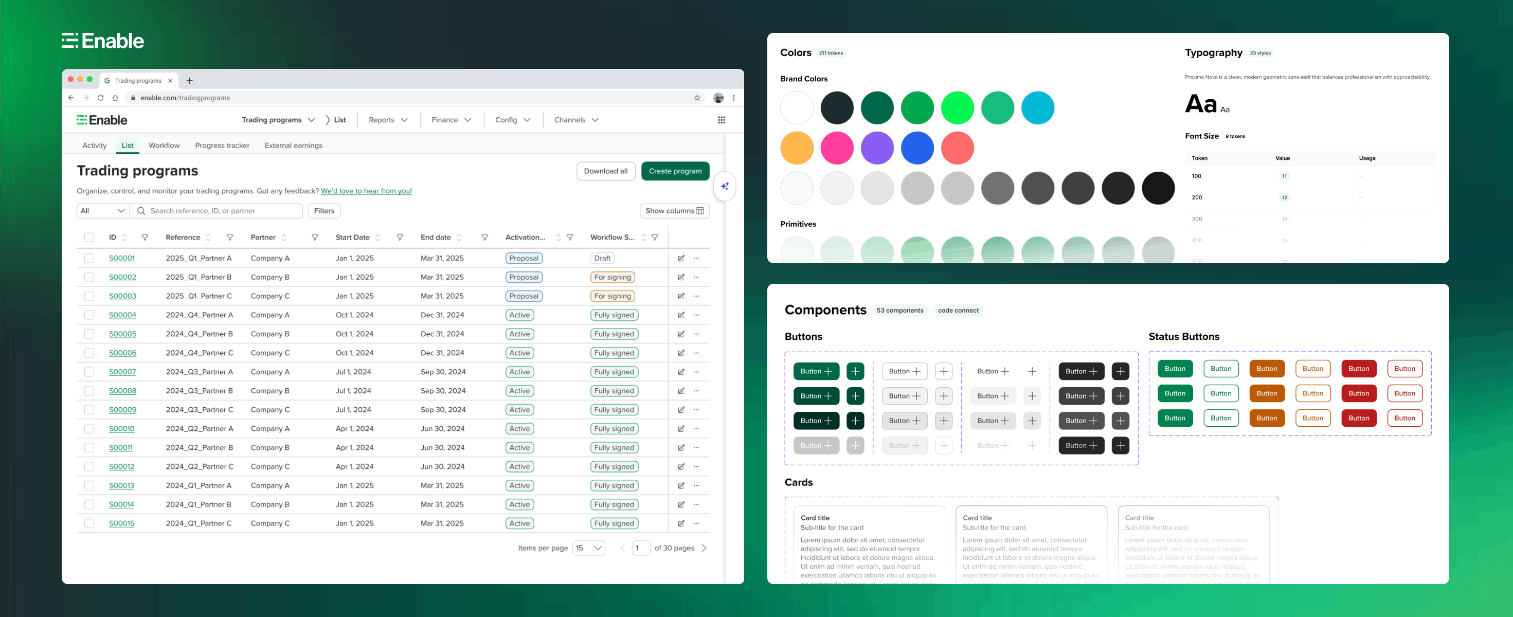 Enable Design System showcase